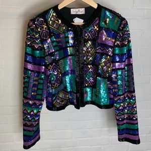 Vintage Laurence Kazar Beaded Jacket!